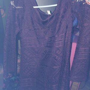 Elegant Purple Shirt Long Sleeve